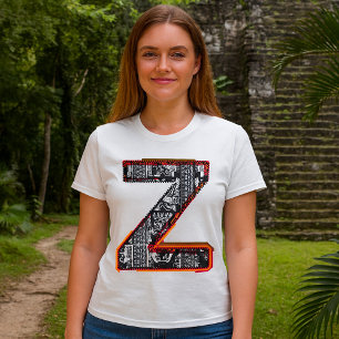 Inca Letter Z Artistic Font T-Shirt