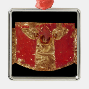 Inca mask metal tree decoration