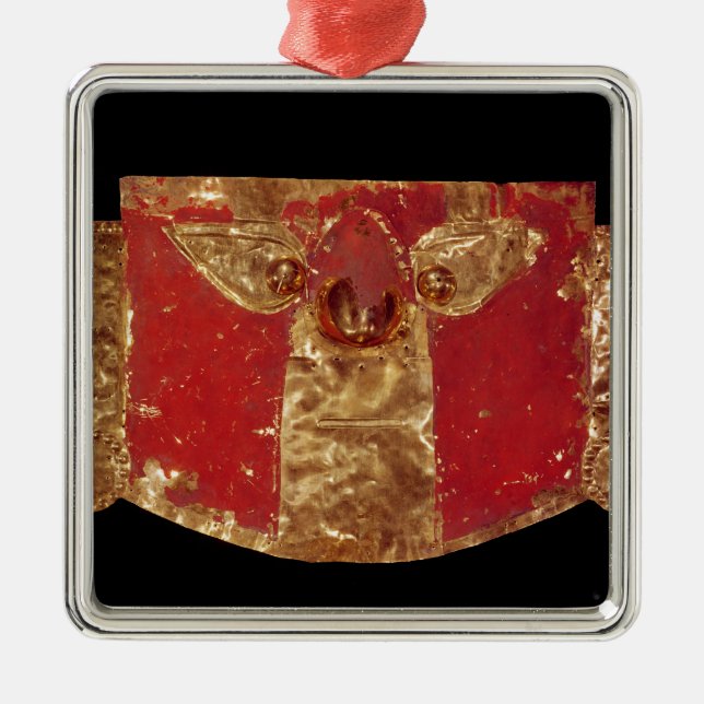 Inca mask metal tree decoration (Front)