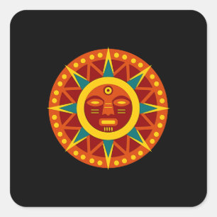 Inca Sun Square Sticker