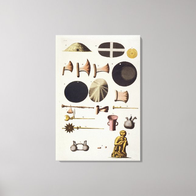 Inca tools and artefacts, Peru, from 'Le Costume A Canvas Print (Front)