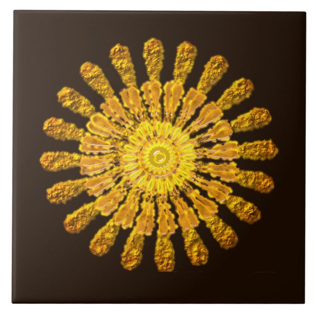 Incan sun god tile (Front)