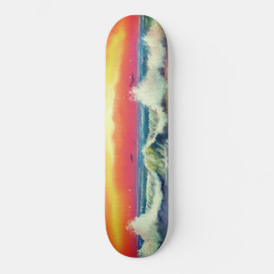 Incandescence - Watercolor Art - Skateboard