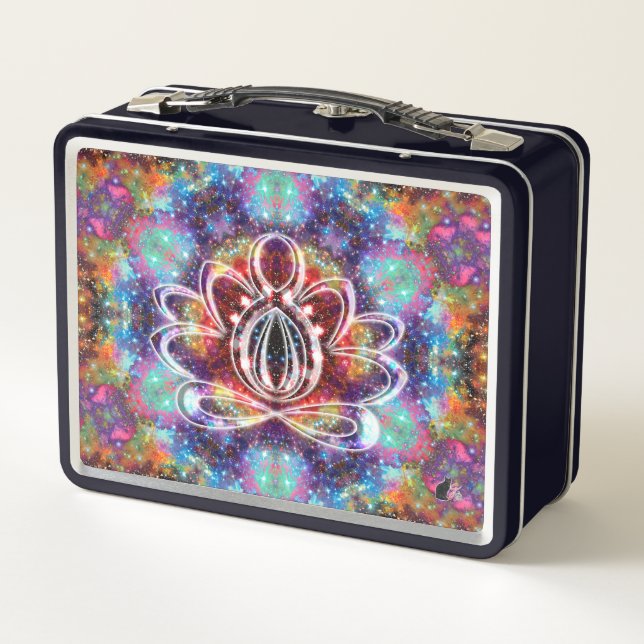 Incandescence Zen Lotus Metal Lunch Box (Back)