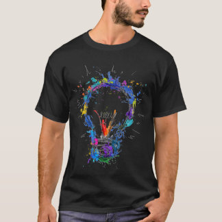 Incandescent light bulb graphy LED lamp T-Shirt