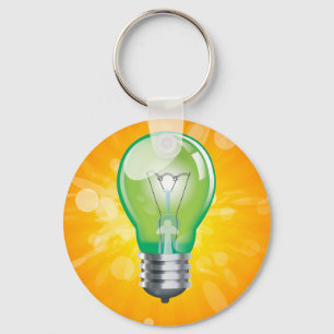 Incandescent light bulb key ring
