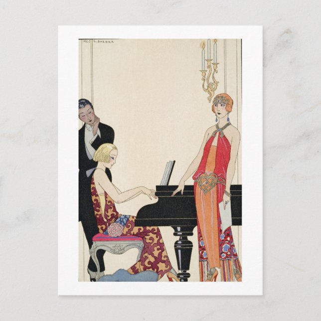 Incantation, illustration for 'Gazette du Bon Tonn Postcard (Front)