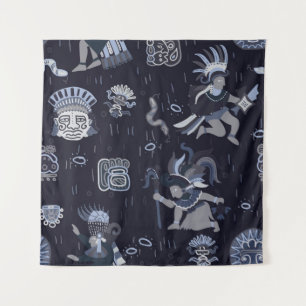 Incas pattern seamless design graphic tapestry