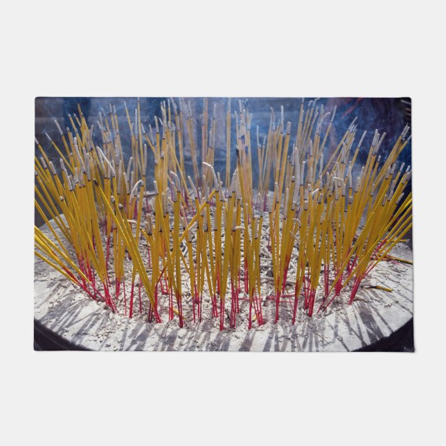 Incense in a temple - Zhongdian, Yunnan, China Doormat (Front)