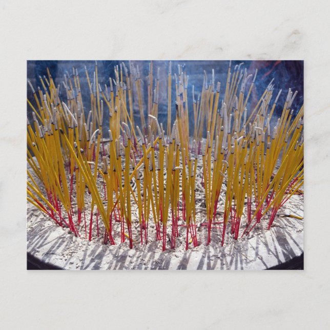 Incense in a temple - Zhongdian, Yunnan, China Postcard (Front)