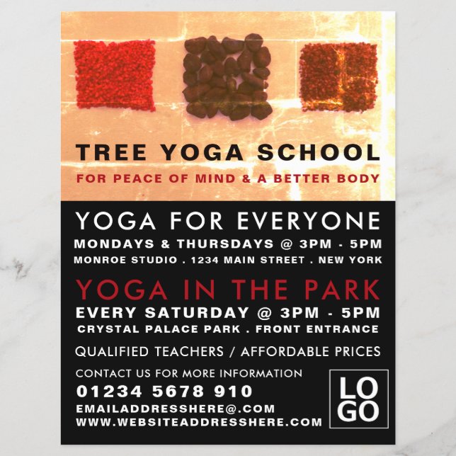 Incense Squares, Yoga Class Advertising Flyer (Front)