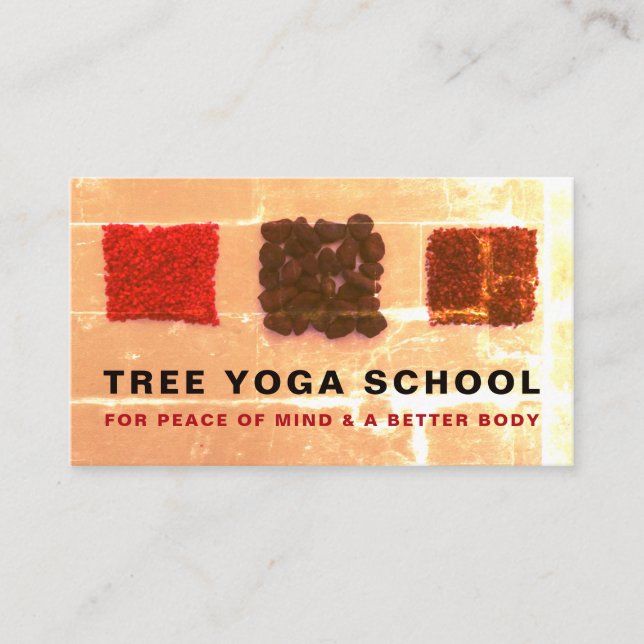 Incense Squares, Yoga Instructor Business Card (Front)