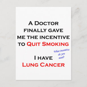Incentive to quit smoking postcard