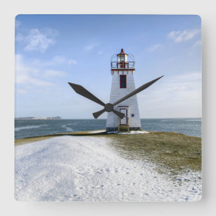 Inch Arran Lighthouse New Brunswick Square Wall Clock