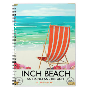Inch Beach, An Daingean - ireland travel poster Notebook