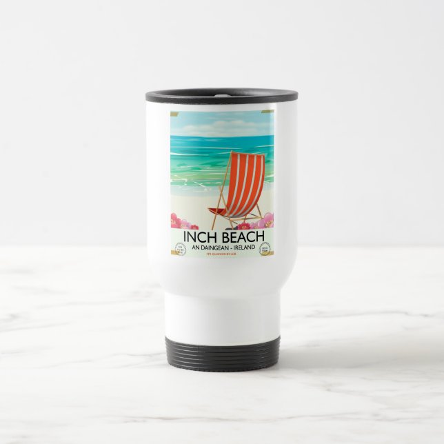 Inch Beach, An Daingean - ireland travel poster Travel Mug (Center)