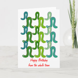 Inch Worm Drill Team Birthday Card