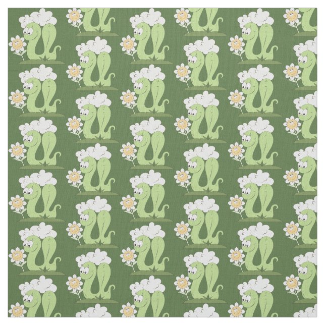 Inch worm pattern pima cotton fabric (Swatch)