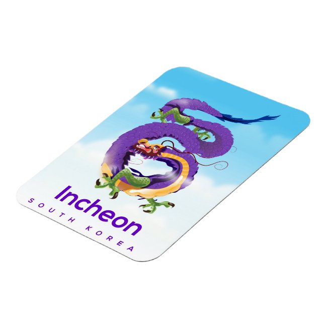 Incheon South Korea Dragon Magnet (Left Side)