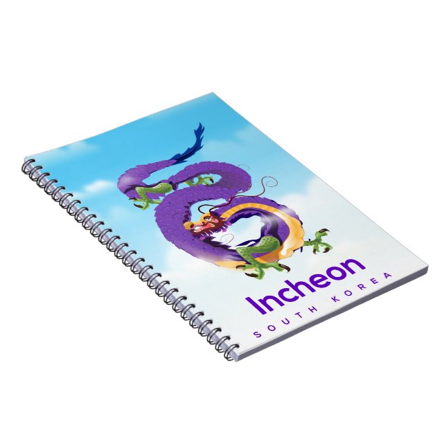 Incheon South Korea Dragon Notebook (Right Side)