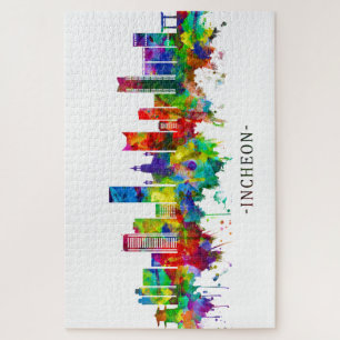 Incheon South Korea Skyline Jigsaw Puzzle