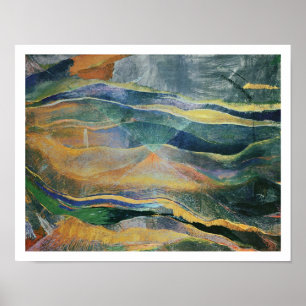 Incidents of Colours and Plains (tempera and penci Poster