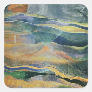 Incidents of Colours and Plains (tempera and penci Square Sticker