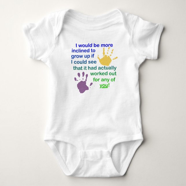 Inclined To Grow Up Funny Creeper Snuggly (Front)