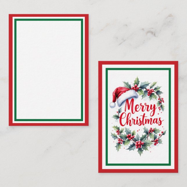 Include A Personal Note with your Christmas Gift Card (Front/Back)