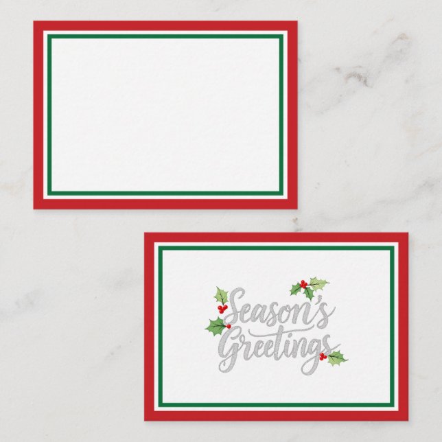 Include A Personal Note with your Christmas Gift Card (Front/Back)