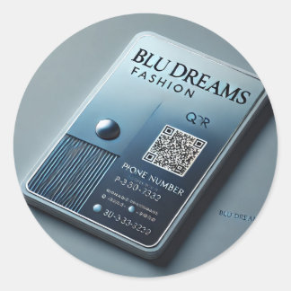 Include subtle wave patterns or sparkles for a "dr classic round sticker