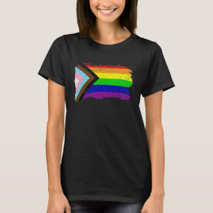 Includes Progress Pride Flag Gay Pride LGBTQ T-Shirt