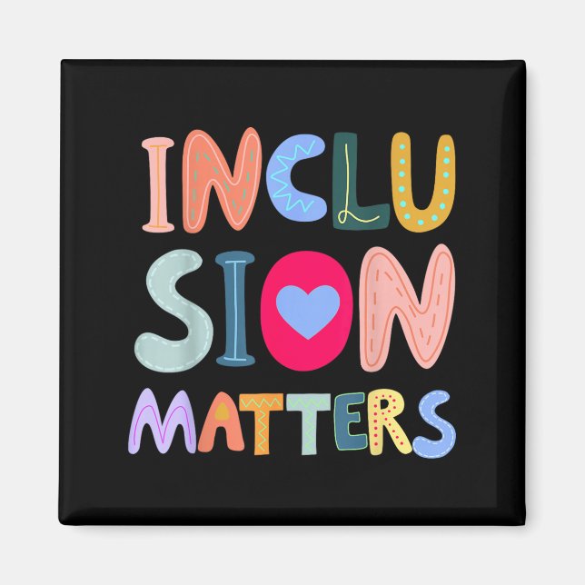 Inclusion Autism Awareness Special Education Magnet (Front)