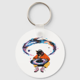 Inclusion Canine DJ Design Key Ring
