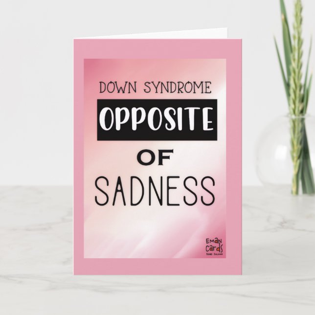 Inclusion for Down Syndrome - Pink Card (Front)