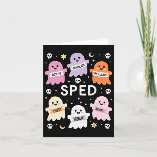 Inclusion Halloween Autism Spooky Inclusivity Tric Card