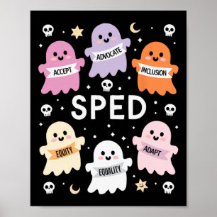 Inclusion Halloween Autism Spooky Inclusivity Tric Poster