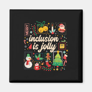 Inclusion Is Jolly Sped Teacher Christmas Stamp St Magnet