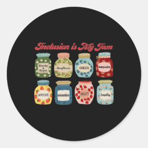 Inclusion Is My Jam Special Education Teacher Auti Classic Round Sticker