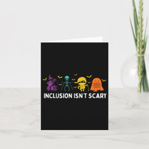 Inclusion Isn't Scary Cute Boo Lovely Ghost Hallow Card