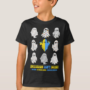 Inclusion Isnt Scary Down Syndrome Awareness Cute T-Shirt