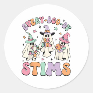 Inclusion Isn't Scary Funny Halloween Outfit Costu Classic Round Sticker