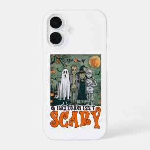 Inclusion Isn't Scary Halloween Horror Characters iPhone 16 Case