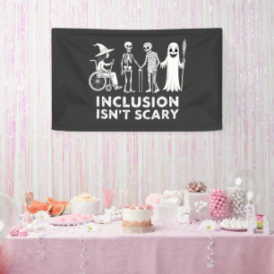 Inclusion isn't scary Spooky Skeleton Teacher  Banner