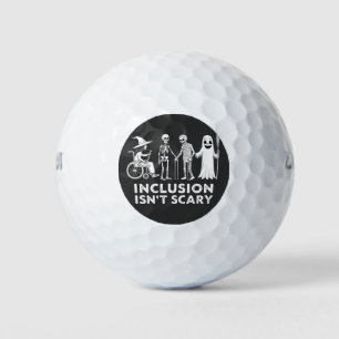 Inclusion isn't scary Spooky Skeleton Teacher  Golf Balls