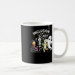 Inclusion Isn't Scary Teacher Skeleton Ghost Cute Coffee Mug