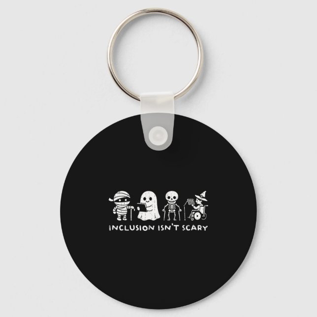 Inclusion Isn't Y Slp Halloween Ghost Mummy Sped T Key Ring (Front)