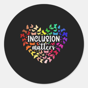 Inclusion Problems Autism Awareness Month Neurodiv Classic Round Sticker