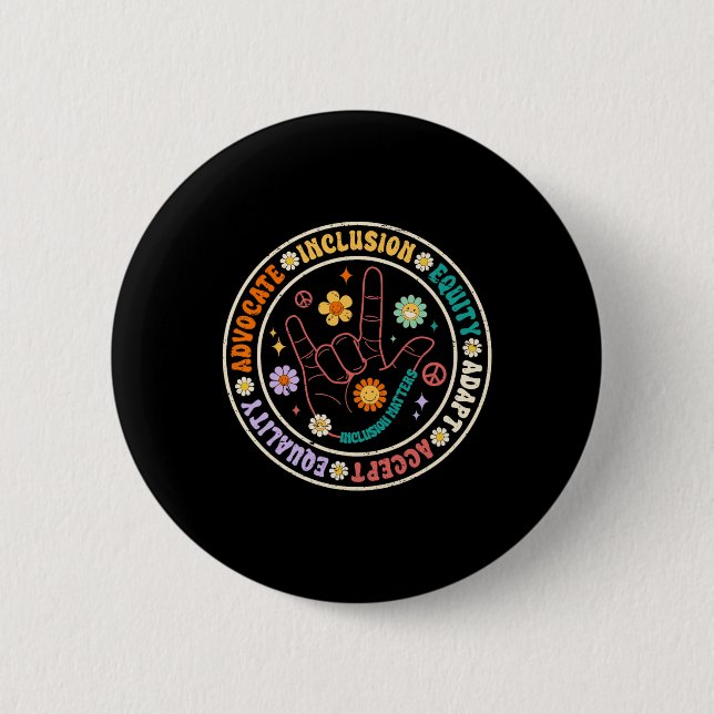 Inclusion Problems Autism Awareness Special Educat 6 Cm Round Badge (Front)