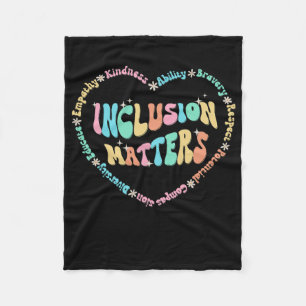 Inclusion Problems Autism Awareness Sped Teacher K Fleece Blanket